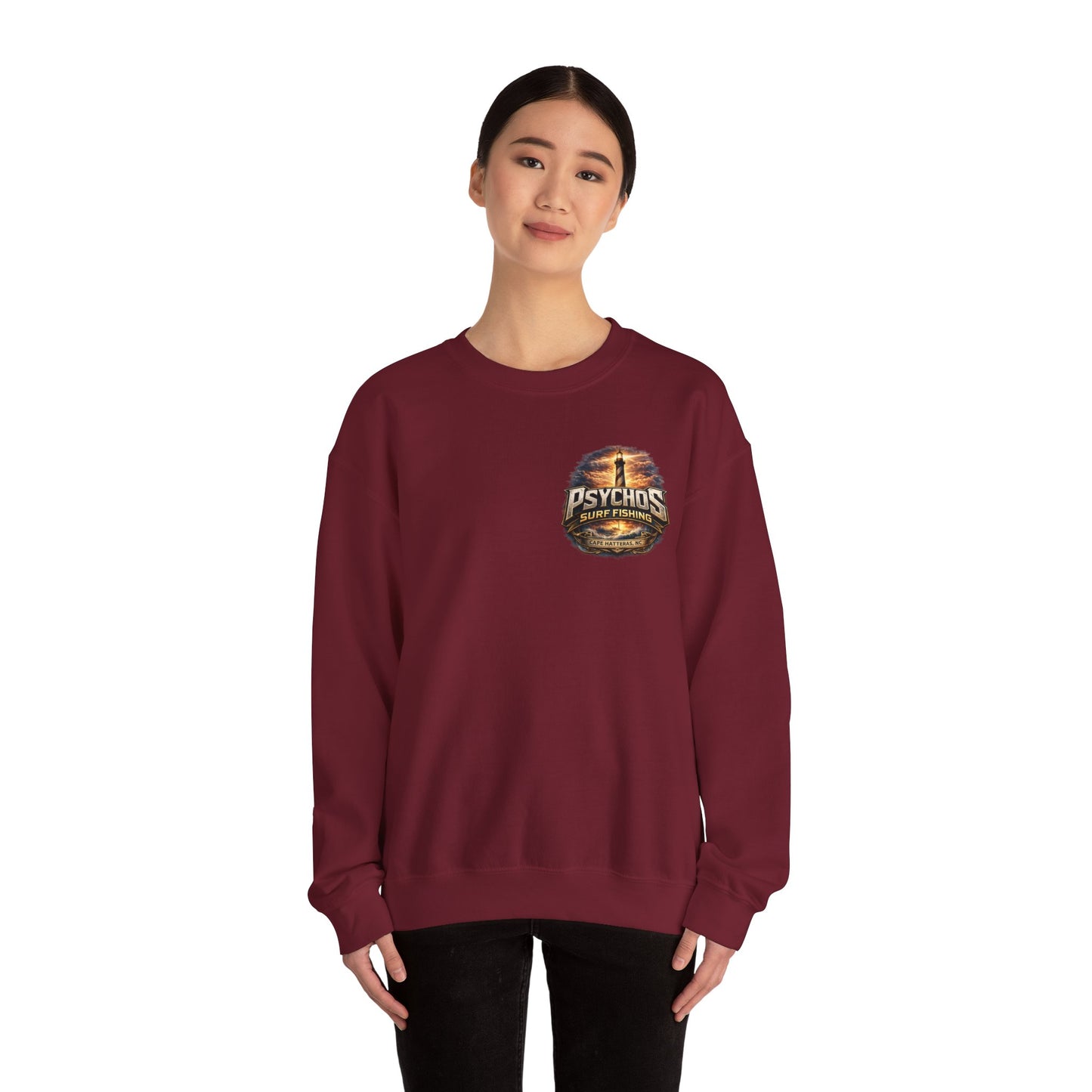 Semi-Quincennial 250 Years Crewneck Sweatshirt — Psychos Surf Fishing Retro USA Design