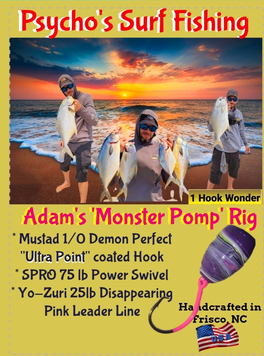 Adam's Monster Pomp Rig – Psycho's Surf Fishing Rigs & More