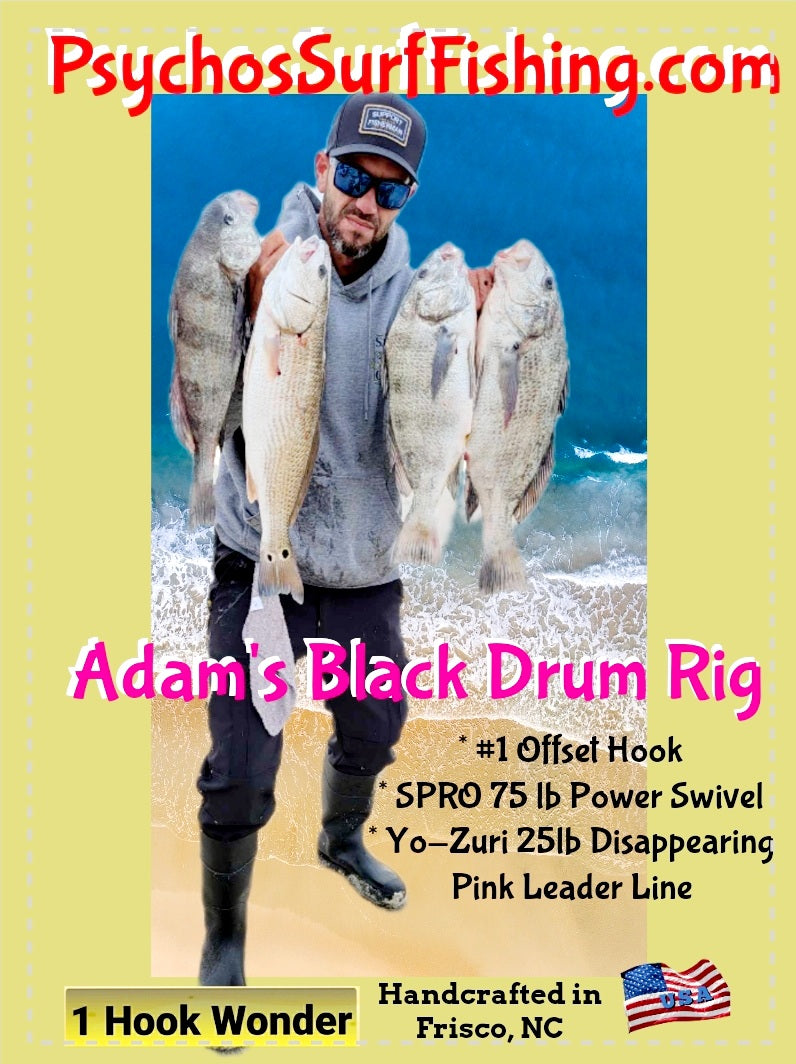 Adam's Black Drum Rig – Psycho's Surf Fishing Rigs & More