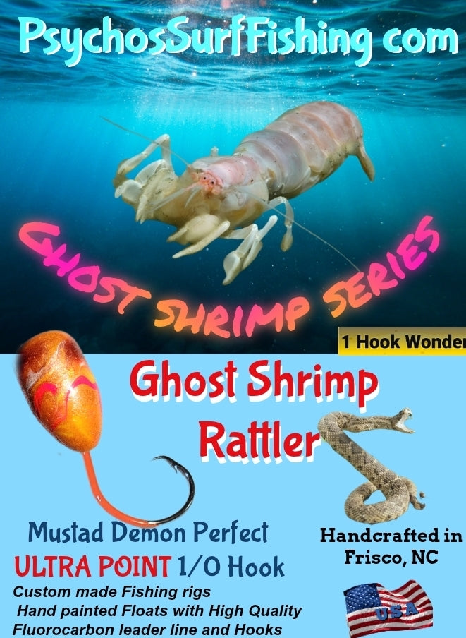 💲 Ghost Shrimp Series! "RATTLER" Premium Pompano Rigs