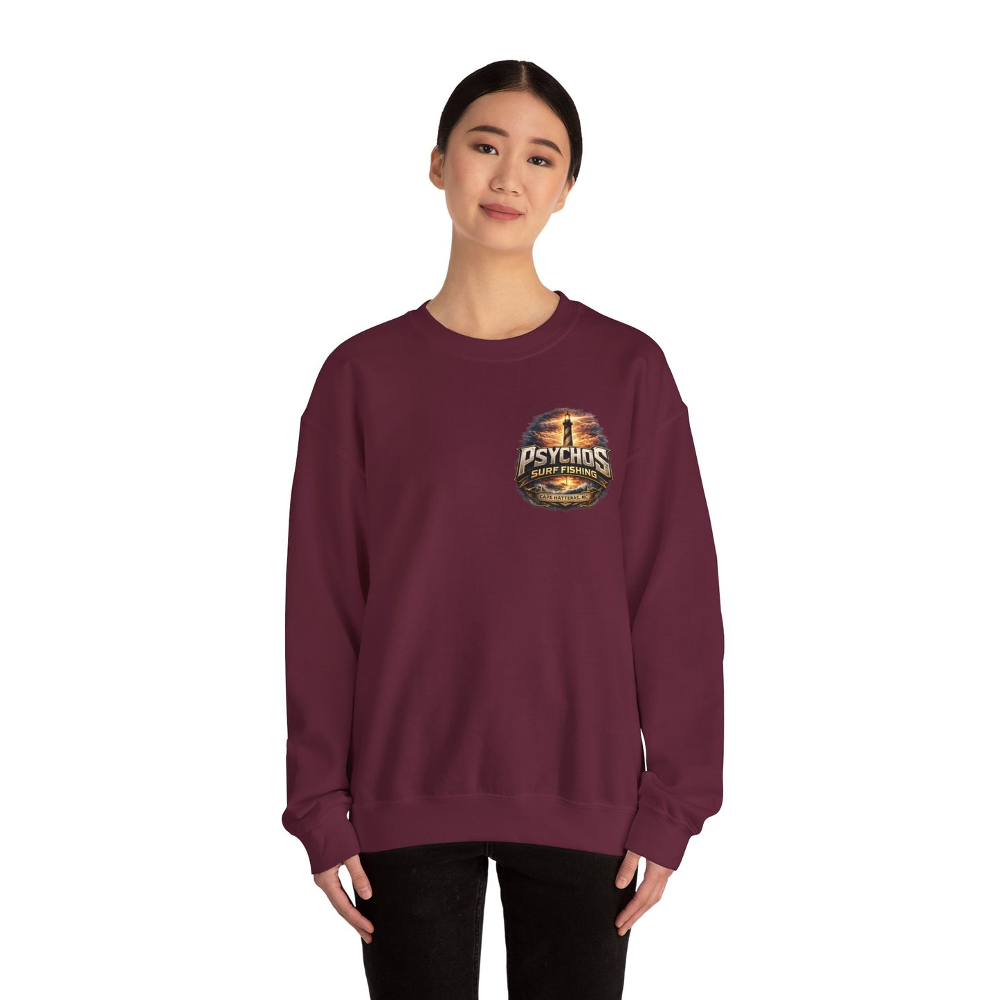 Semi-Quincennial 250 Years Crewneck Sweatshirt — Psychos Surf Fishing Retro USA Design