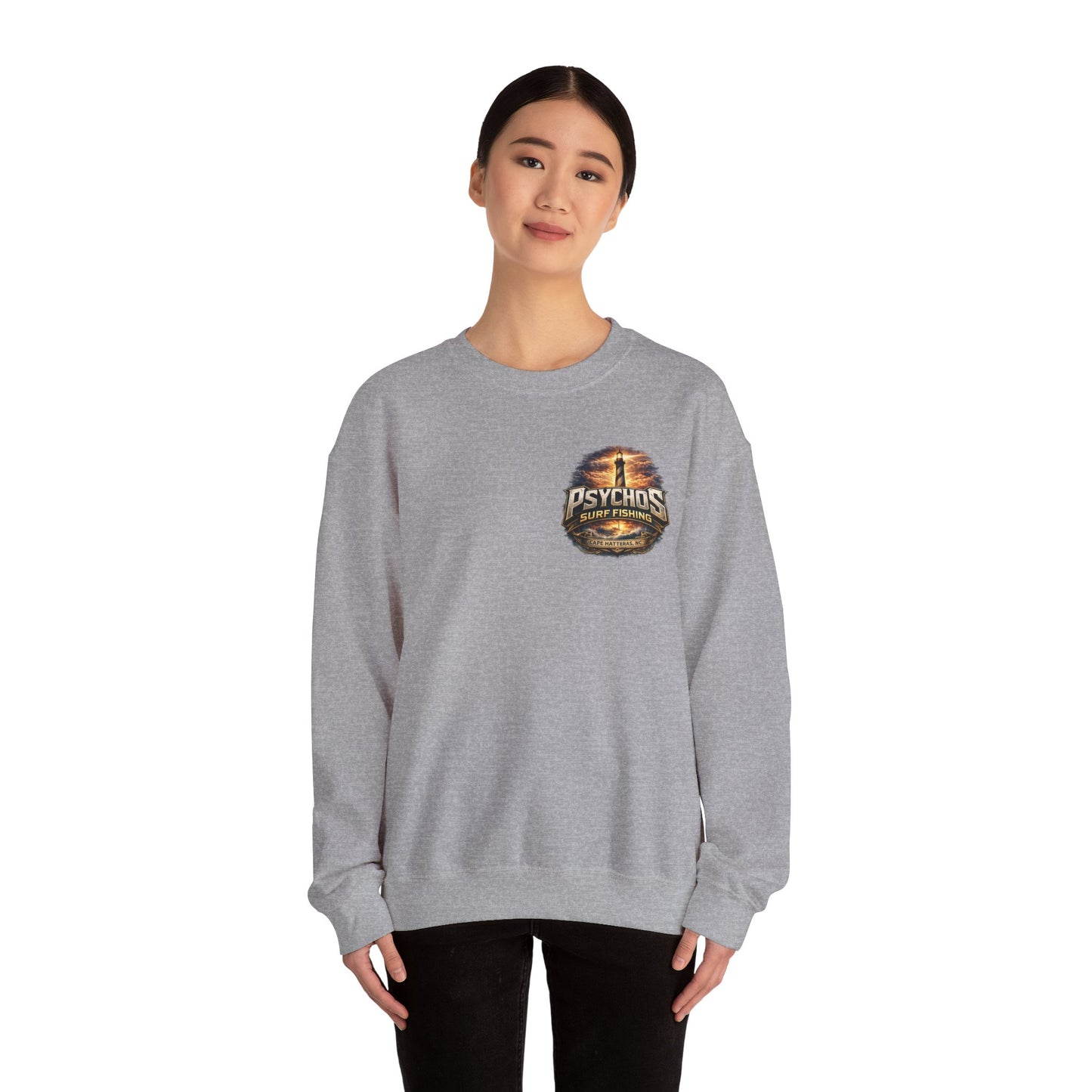 Semi-Quincennial 250 Years Crewneck Sweatshirt — Psychos Surf Fishing Retro USA Design
