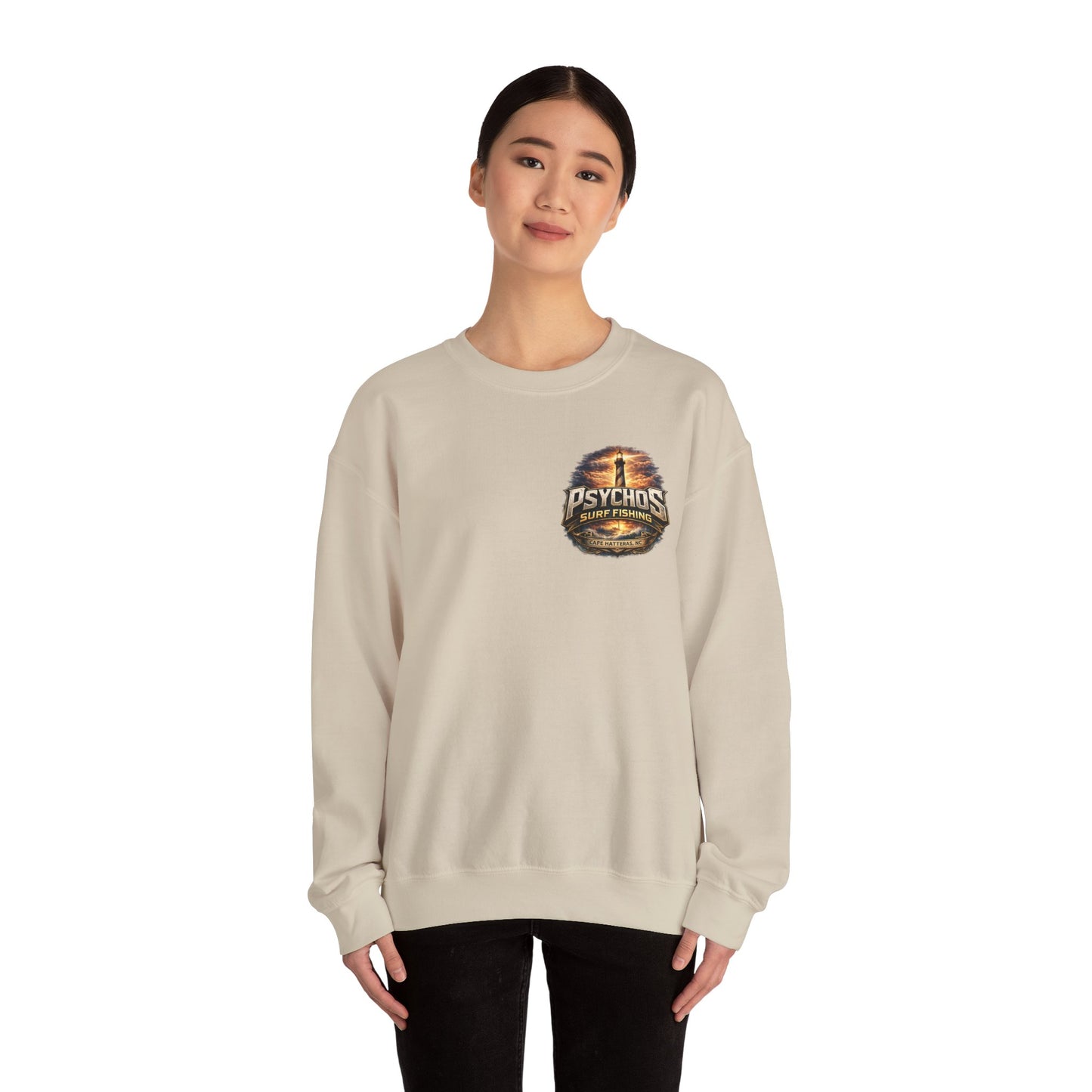 Semi-Quincennial 250 Years Crewneck Sweatshirt — Psychos Surf Fishing Retro USA Design