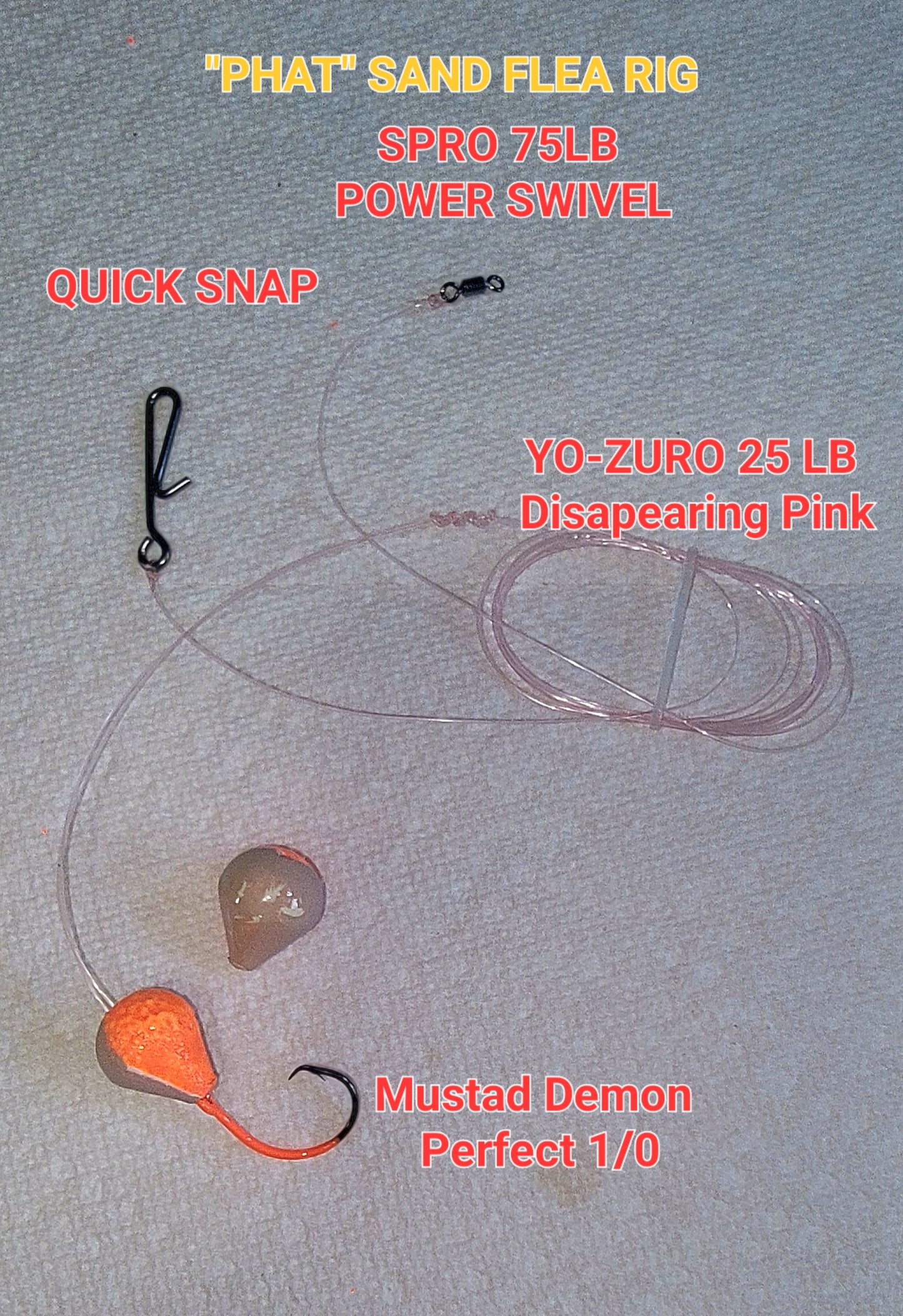 (FLOATING HOOK) "PHAT" Sand Flea with Eggs Pompano Rig