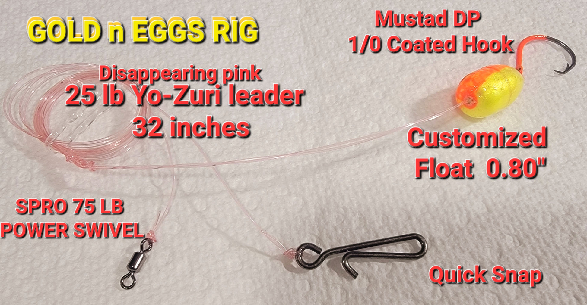 GOLD 'n' EGGs Pompano Rig – Psycho's Surf Fishing Rigs & More