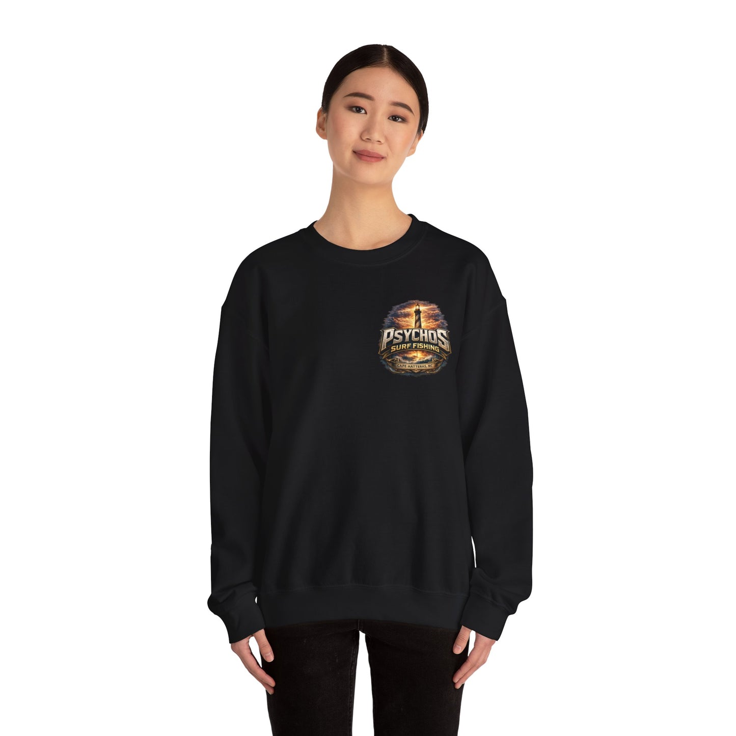 Semi-Quincennial 250 Years Crewneck Sweatshirt — Psychos Surf Fishing Retro USA Design