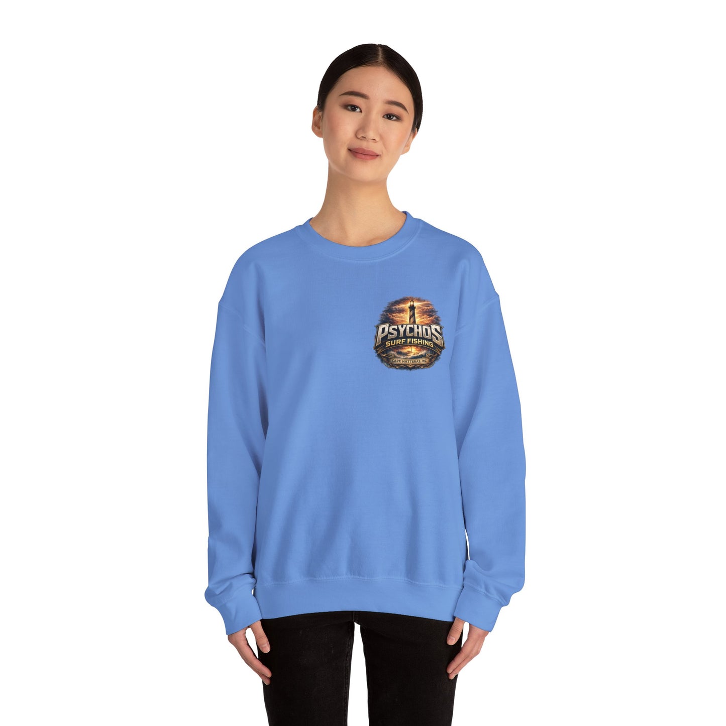 Semi-Quincennial 250 Years Crewneck Sweatshirt — Psychos Surf Fishing Retro USA Design
