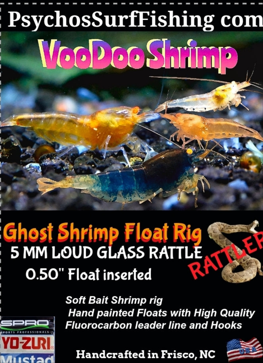 💲 Ghost Shrimp Float Rigs "Rattler" & VooDoo