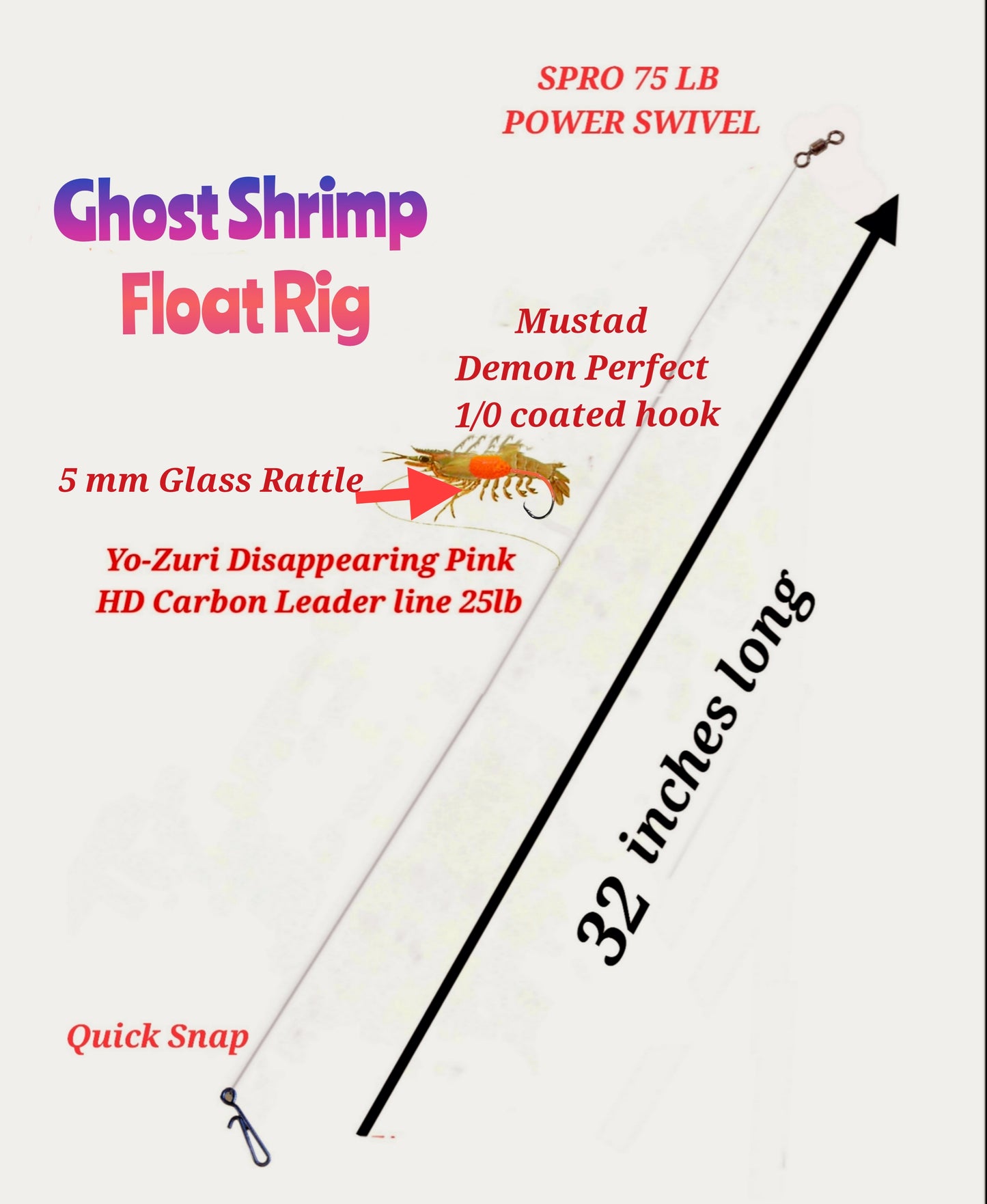 Ghost Shrimp Float Rigs "Rattler"