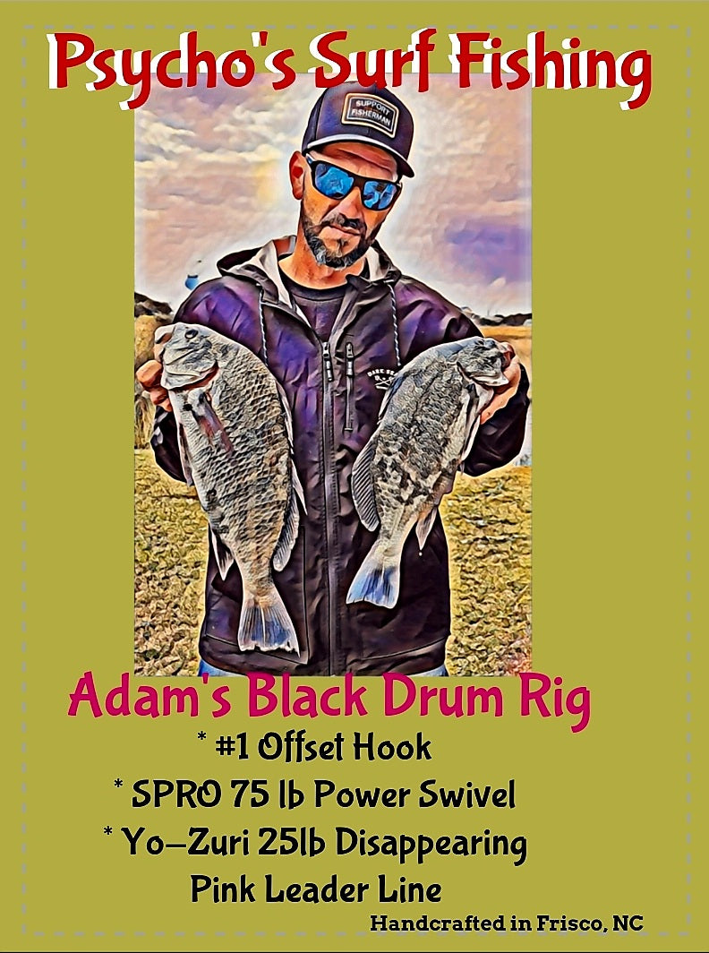 Adam's Black Drum Rig – Psycho's Surf Fishing Rigs & More