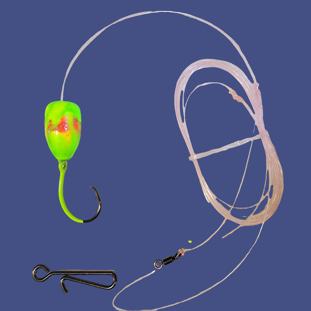 Neon Lime & Lava Pompano Rig