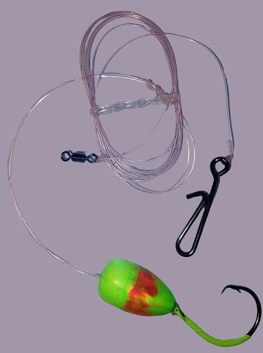 Neon Lime & Lava Pompano Rig