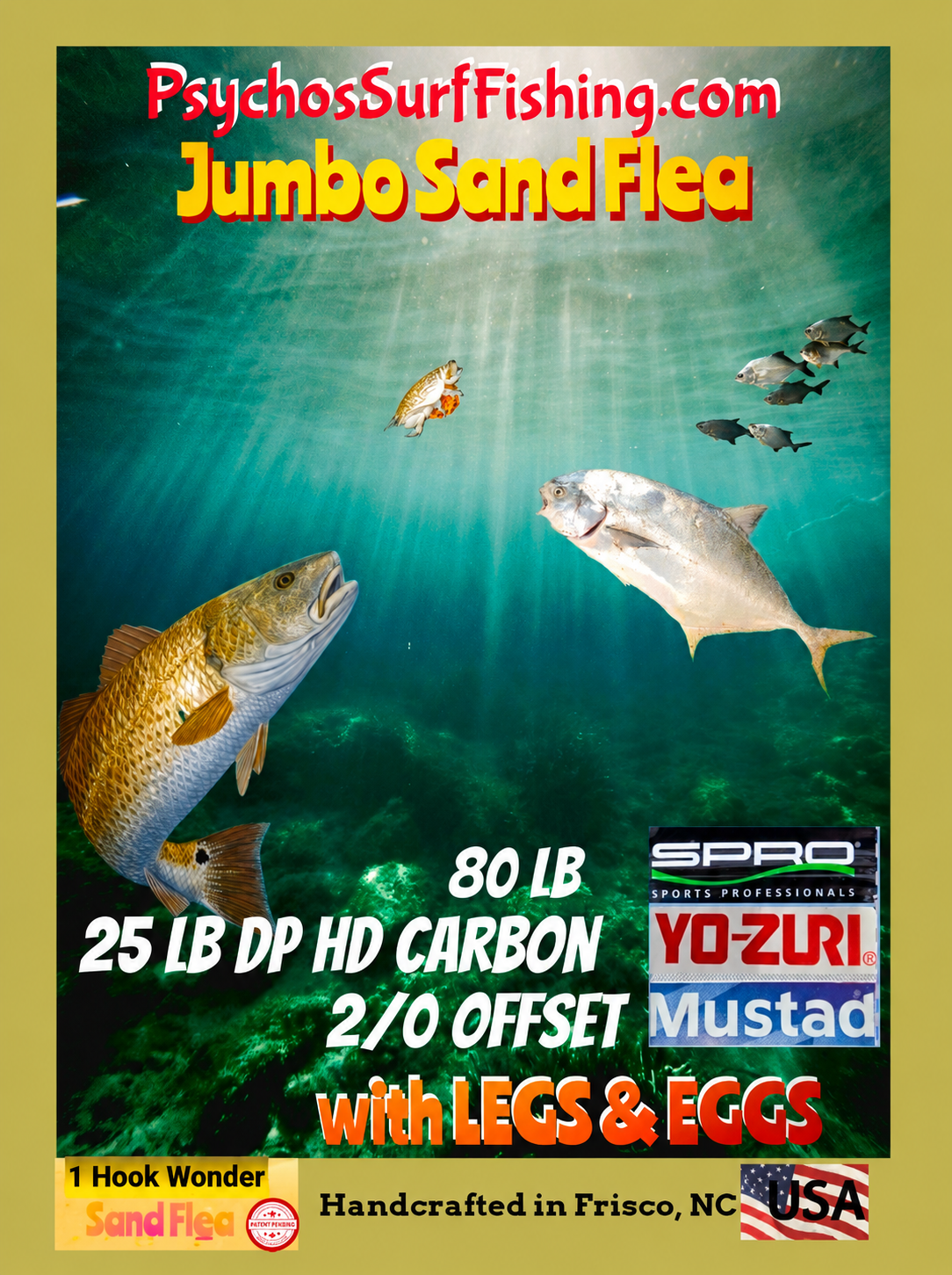 JUMBO Sand Flea with legs and eggs