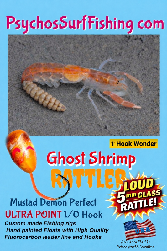💲 Ghost Shrimp "RATTLER"      Premium Pompano Rigs