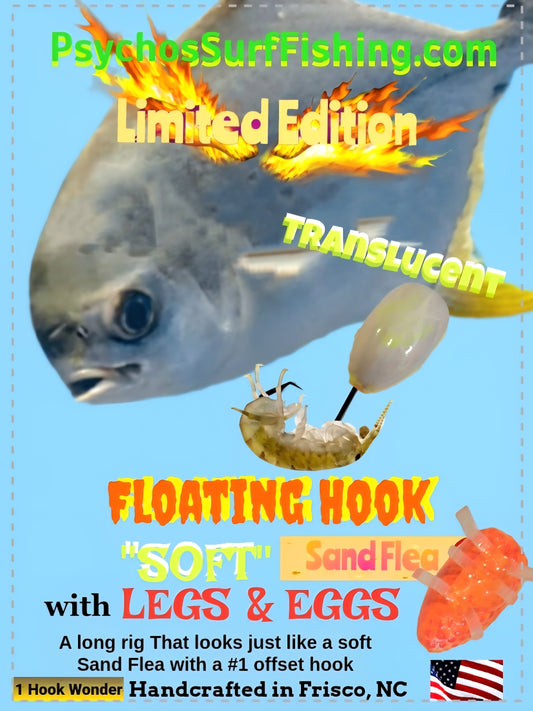 Floating Hook- Soft Sand Flea with Legs & Eggs
